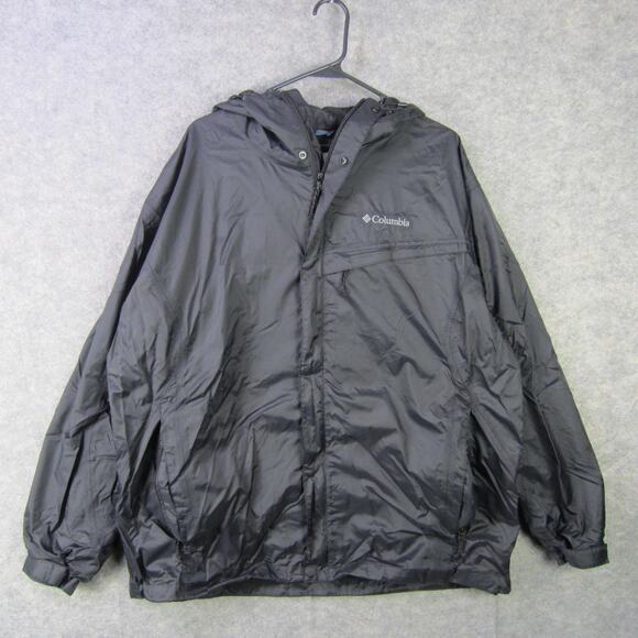 Columbia Jacket Mens XL Hooded Lightweight Windbreaker Water Resistant Coat - Picture 1 of 7
